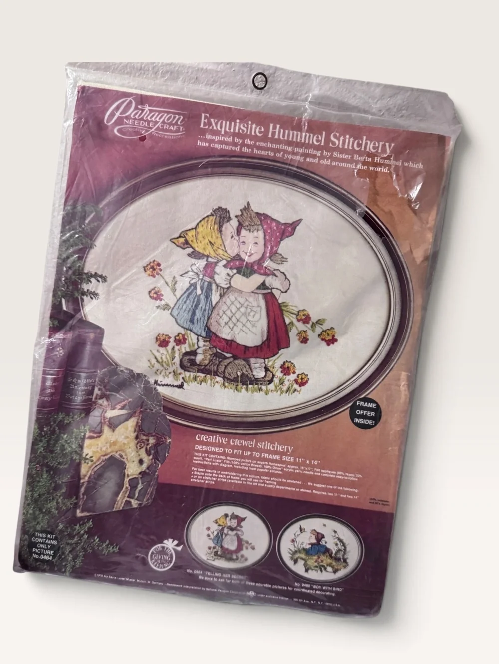 Exquisite Hummel Stitchery Crewel Kit by Paragon Needlecraft, 1976